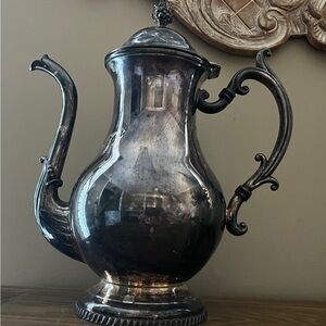 Vintage Glastonbury Silver Plate #801 Coffee/Teapot 12" Victorian